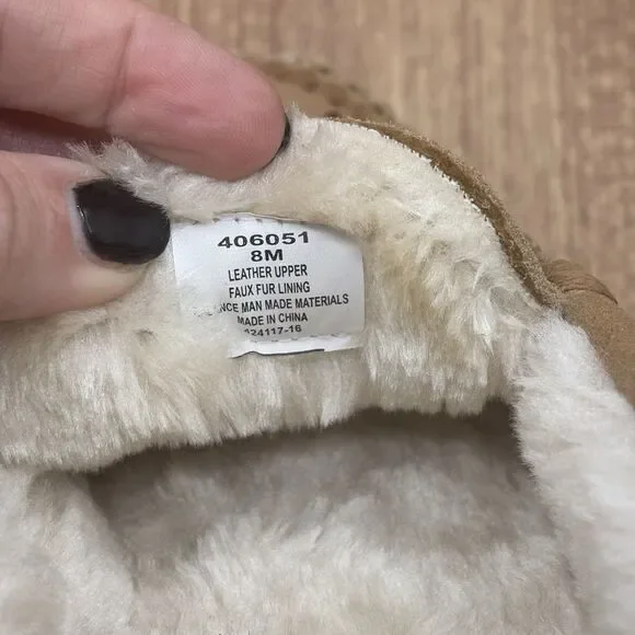 Minnetonka‎ Camp Tie Moccasin Lined Hard Rubber Sole Women’s Size 8 M - Picture 8 of 8